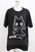 NieR Clothing / プリントCOTTON CUTSEW XL 黒 H-26-03-09-1063-PU-TO-AK-ZH