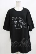 NieR Clothing / プリントCOTTON CUTSEW XXXL 黒 H-26-03-09-1064-PU-TO-AK-ZH