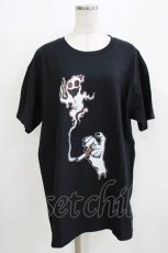 画像1: NieR Clothing / プリントCOTTON CUTSEW XL 黒 H-26-03-09-1065-PU-TO-AK-ZH (1)