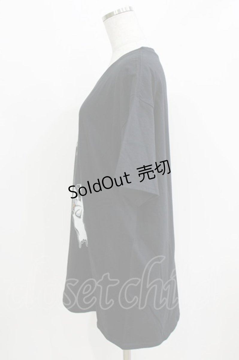 画像2: NieR Clothing / プリントCOTTON CUTSEW XL 黒 H-26-03-09-1065-PU-TO-AK-ZH (2)