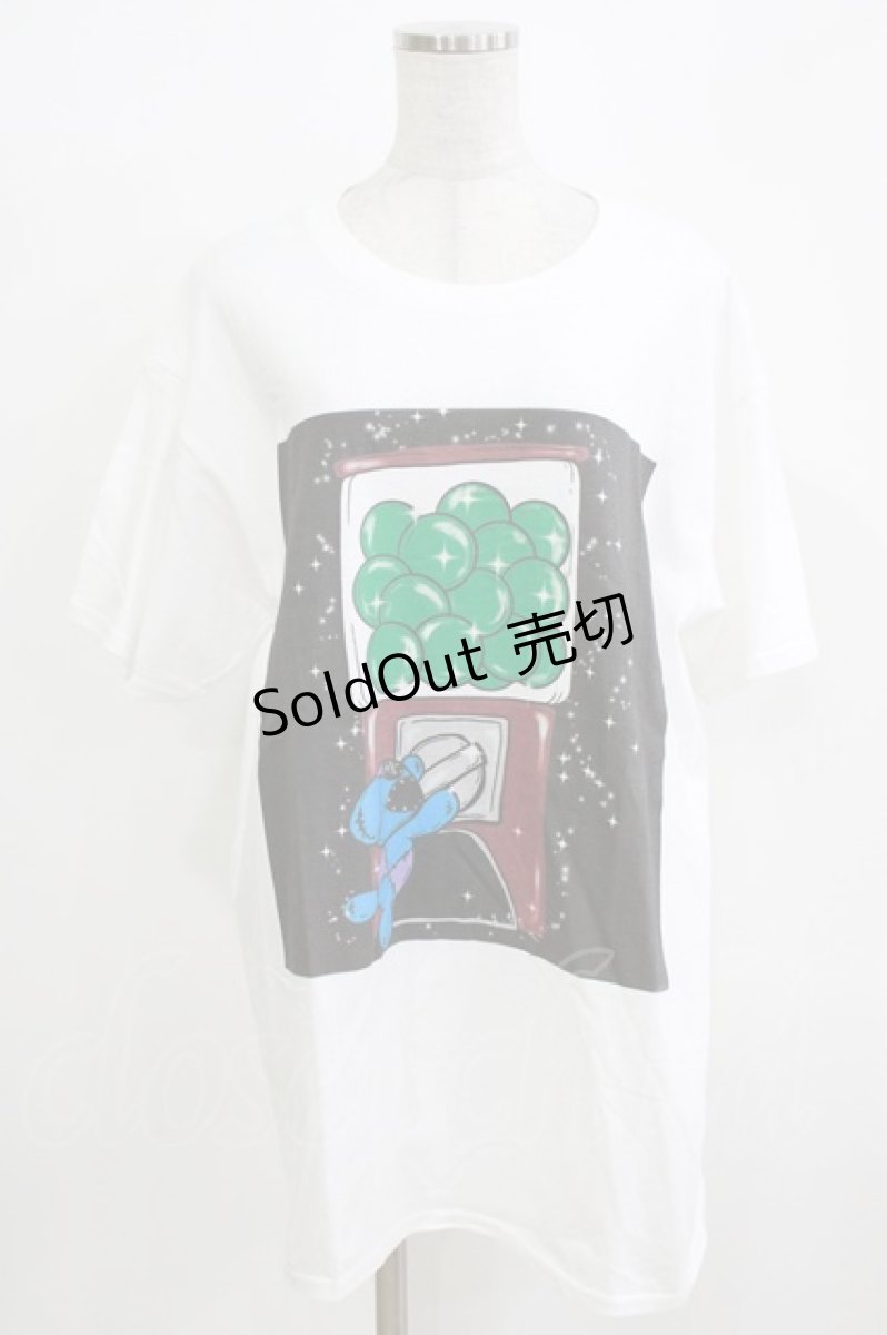 画像1: NieR Clothing / プリントCOTTON CUTSEW XL 白 H-26-03-09-1066-PU-TO-AK-ZH (1)