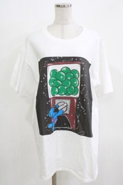 画像1: NieR Clothing / プリントCOTTON CUTSEW XL 白 H-26-03-09-1066-PU-TO-AK-ZH