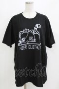 NieR Clothing / プリントCOTTON CUTSEW XL 黒 H-26-03-09-1067-PU-TO-AK-ZH