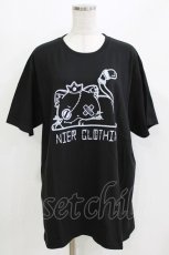 画像1: NieR Clothing / プリントCOTTON CUTSEW XL 黒 H-26-03-09-1067-PU-TO-AK-ZH (1)