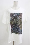 NieR Clothing / プリントCOTTON CUTSEW XL 白 H-26-03-09-1069-PU-TO-AK-ZH