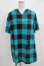 画像1: NieR Clothing / 総柄半袖プルパーカー F 緑×黒 H-26-03-09-1070-PU-TO-AK-ZH (1)