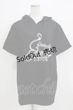 画像1: NieR Clothing / 半袖プルパーカー F 黒 H-26-03-09-1071-PU-TO-AK-ZH