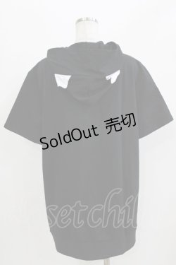 画像3: NieR Clothing / 半袖プルパーカー F 黒 H-26-03-09-1071-PU-TO-AK-ZH