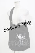 NieR Clothing / 刺繍リブバッグ  黒 H-26-03-09-1073-PU-BG-AK-ZH