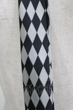 画像2: BPN FOR MEN / ジャガードネクタイ  ダイヤ/ブラック×グレー H-26-03-09-1074-GO-ZA-KB-ZH