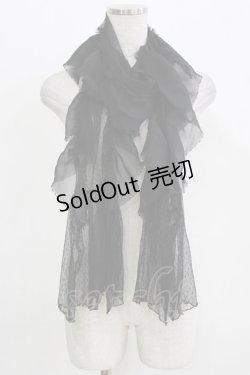 画像1: BPN / ダメージフリルストール  ブラック H-26-03-09-1075-GO-ZA-KB-ZH