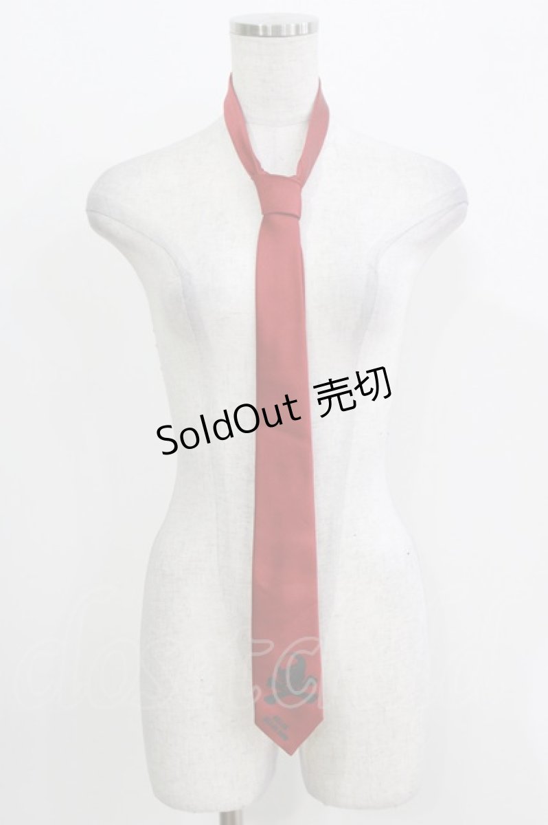 画像1: BPN / スカルロゴネクタイ  赤 H-26-03-09-1078-GO-ZA-KB-ZH (1)