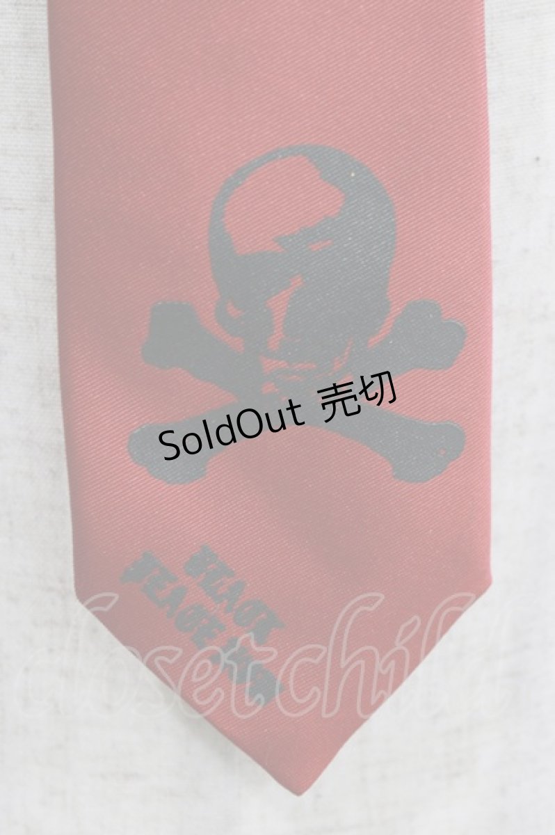 画像2: BPN / スカルロゴネクタイ  赤 H-26-03-09-1078-GO-ZA-KB-ZH (2)