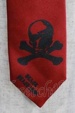 画像2: BPN / スカルロゴネクタイ  赤 H-26-03-09-1078-GO-ZA-KB-ZH