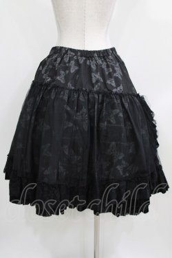 画像3: h.naoto Blood / チュールレイヤードプリントロングスカート  ブラック H-26-03-09-1001-HN-SK-KB-ZH