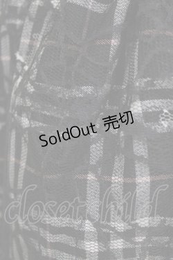 画像4: h.ANARCHY / オーバー付レース重ねチェックスカート  ブラック H-26-03-09-1009-HN-SK-KB-ZH