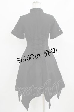 画像3: NieR Clothing / レースアップワンピース  黒 H-26-03-09-1011-PU-OP-AK-ZH