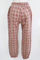 画像3: NieR Clothing / ロゴプリントチェックパンツ F 茶 H-26-03-09-1016-PU-PA-AK-ZH (3)