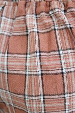 画像4: NieR Clothing / ロゴプリントチェックパンツ F 茶 H-26-03-09-1016-PU-PA-AK-ZH (4)