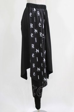 画像2: NieR Clothing / レイヤード風サルエルパンツ F 黒 H-26-03-09-1017-PU-PA-AK-ZH