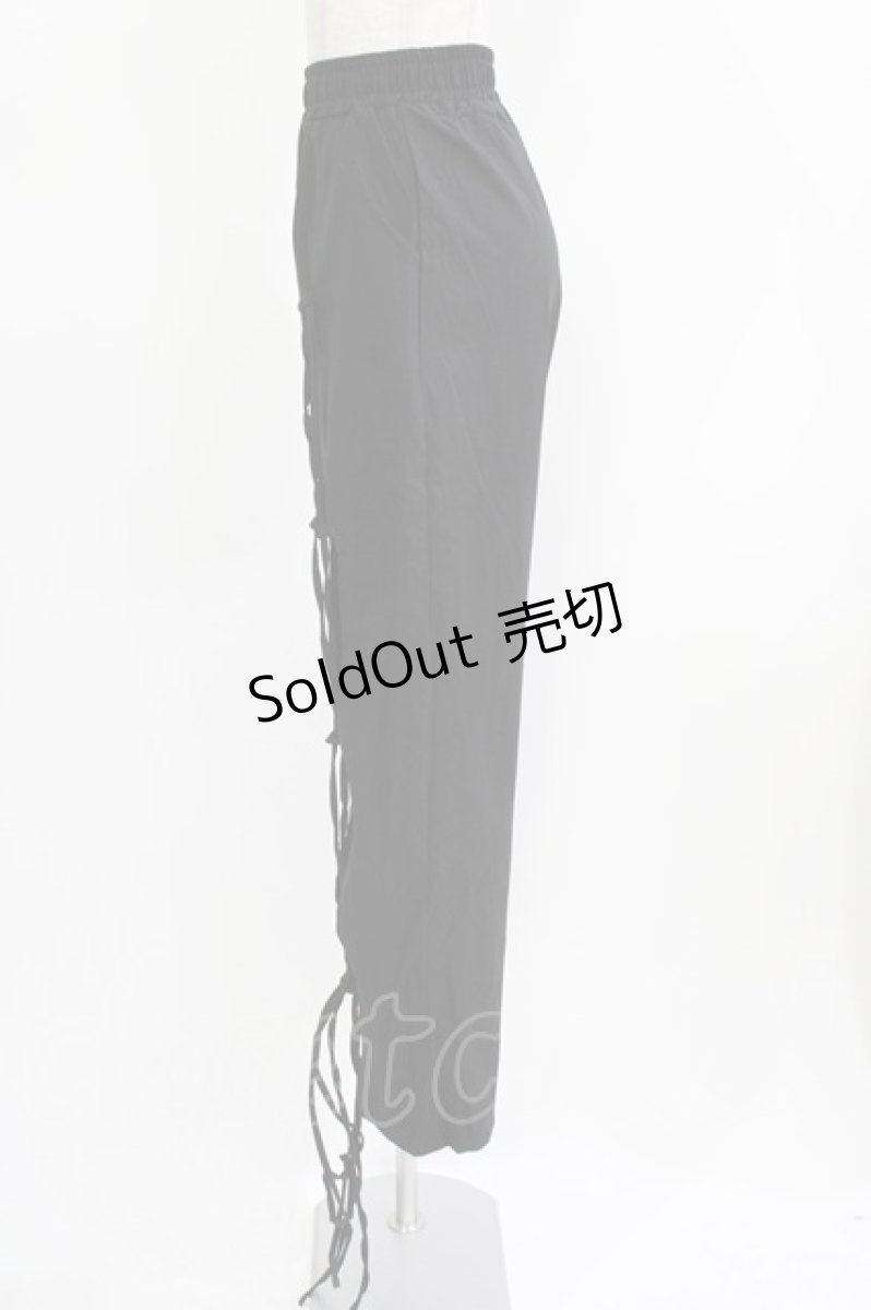 画像2: NieR Clothing / ロゴ刺繍パンツ  黒 H-26-03-09-1018-PU-PA-AK-ZH (2)