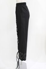 画像2: NieR Clothing / ロゴ刺繍パンツ  黒 H-26-03-09-1018-PU-PA-AK-ZH (2)