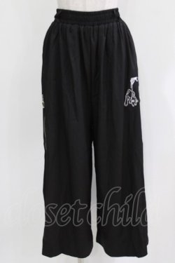 画像1: NieR Clothing / 2WAY SIDE ZIP WIDE PANTS F 黒 H-26-03-09-1020-PU-PA-AK-ZH