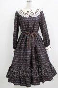 Melody BasKet / ロゴ＆リボンワンピース M ダークブラウン H-26-03-09-1003-LO-OP-KB-ZH