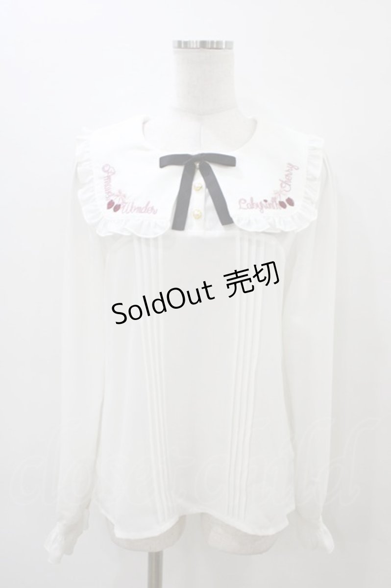 画像1: Amavel / Cherry Ribbonブラウス Free オフ H-26-03-09-066-CA-BL-NS-ZH (1)