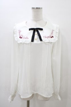 画像1: Amavel / Cherry Ribbonブラウス Free オフ H-26-03-09-066-CA-BL-NS-ZH