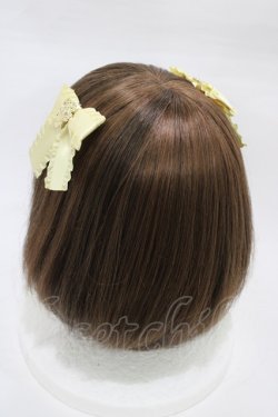 画像2: Amavel / ハートチャーム付フリルリボンクリップ  イエロー H-26-03-09-009-CA-AC-NS-ZH