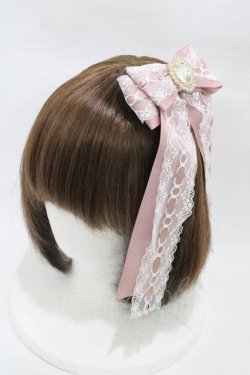 画像1: Princess Melody / オールハートビジュー梯子レース重ねクリップ  ピンク H-26-03-09-011-EL-AC-NS-ZH