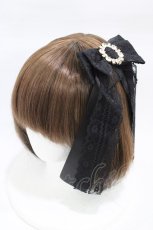 画像1: Princess Melody / ビジューリングレース重ねクリップ  ブラック H-26-03-09-019-EL-AC-NS-ZH (1)