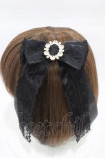 画像2: Princess Melody / ビジューリングレース重ねクリップ  ブラック H-26-03-09-019-EL-AC-NS-ZH (2)