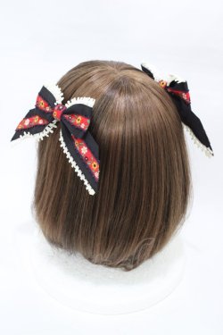 画像2: BABY,THE STARS SHINE BRIGHT / おとぎの国の赤ずきんちゃんリボンコーム  ブラック H-26-03-09-022-BA-AC-NS-ZH