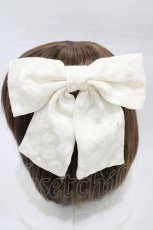 画像2: Bubbles / ジャガードリボンバレッタ  アイボリー H-26-03-09-024-CA-AC-NS-ZH (2)