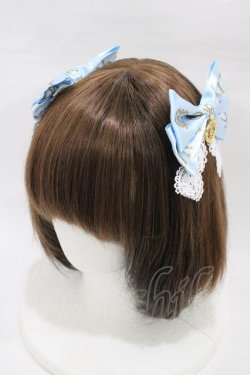 画像1: BABY,THE STARS SHINE BRIGHT / BABYロゴリボンコーム  サックス H-26-03-09-029-BA-AC-NS-ZH