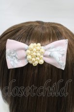 画像2: JESUS DIAMANTE / ロココLadyパールバレッタ  バロックangel柄ピンク H-26-03-09-030-JE-AC-NS-ZH (2)