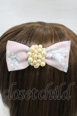 画像2: JESUS DIAMANTE / ロココLadyパールバレッタ  バロックangel柄ピンク H-26-03-09-030-JE-AC-NS-ZH