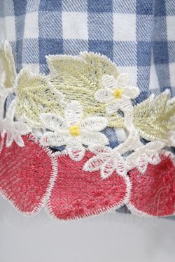 画像3: LIZ LISA / ギンガムイチゴスカパン Free ブルー H-26-03-09-038-LO-SK-NS-ZH