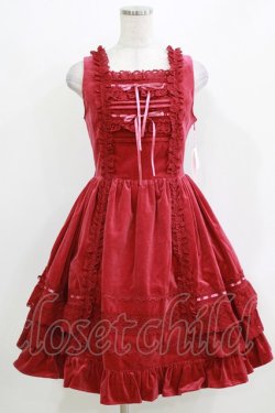 画像1: BABY,THE STARS SHINE BRIGHT / 別珍レースフリルジャンパースカート(2025) Free ローズピンク H-26-03-10-1001-BA-OP-NS-ZH