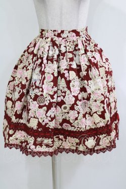 画像1: BABY,THE STARS SHINE BRIGHT / お菓子の国のアリス柄スカート Free ワイン H-26-03-10-1026-BA-SK-NS-ZH