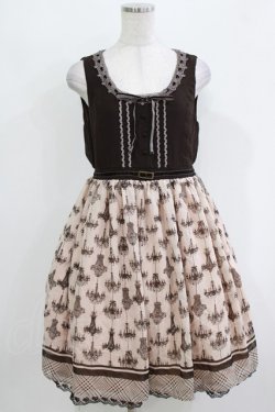 画像1: axes femme / シャンデリアワンピース M ブラウン H-26-03-10-1027-AX-OP-NS-ZH