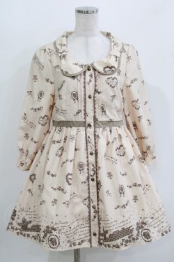 画像1: Ank Rouge / 天使プリントワンピース M ベージュ H-26-03-10-1030-CA-OP-NS-ZH