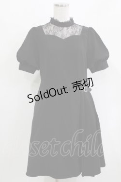 画像1: EAT ME / レースコンビアシンメトリーワンピース M ブラック H-26-03-10-1034-LO-OP-NS-ZH