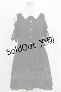 Ank Rouge / 肩あきワンピース M ブラック H-26-03-10-1038-CA-OP-NS-ZH