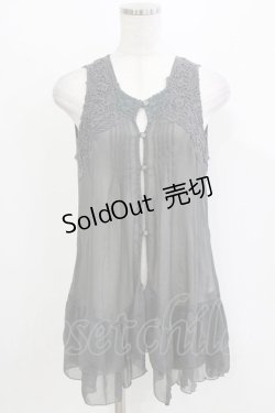 画像1: axes femme / レース使いベスト M グレー H-26-03-10-1039-AX-TO-NS-ZH