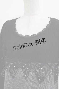 画像4: axes femme / レース切り替えワンピース M ブラック H-26-03-10-1042-AX-OP-NS-ZH