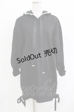 画像1: Rojita / サイドレースアップパーカーワンピース Free ブラック H-26-03-10-1045-LO-OP-NS-ZH