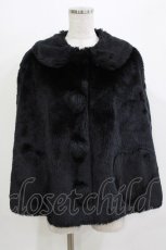 画像1: Innocent World / ハートファーショートマント Free ブラック H-26-03-10-1052-IW-CO-NS-ZTC063 (1)